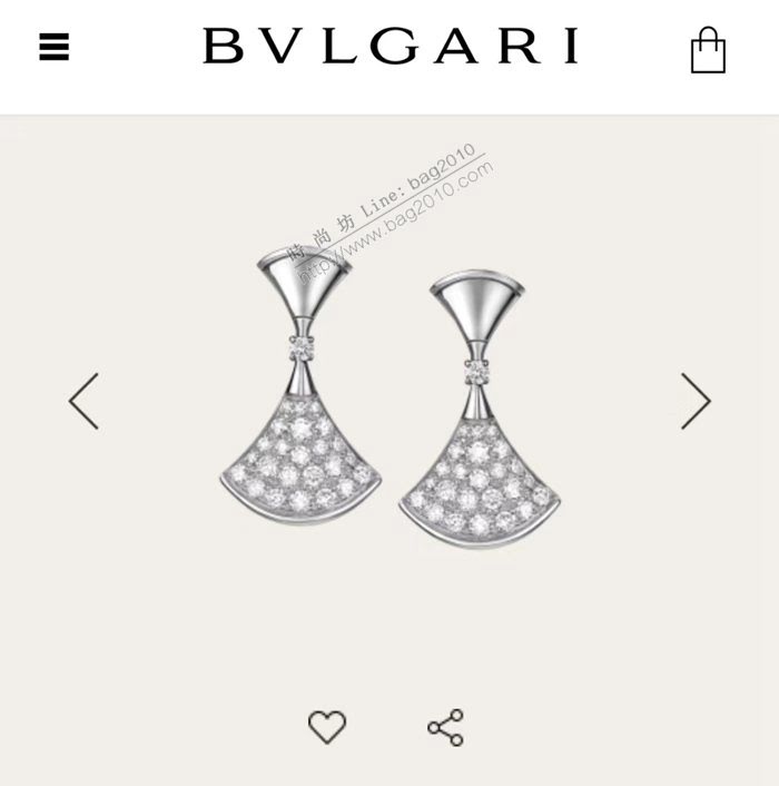 Bvlgari飾品 寶格麗Diva系列 大號裙子扇形耳釘  zgbq3048
